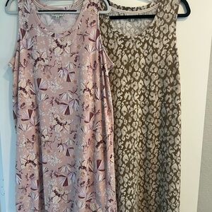 Two Wonderly Shift Dresses XL